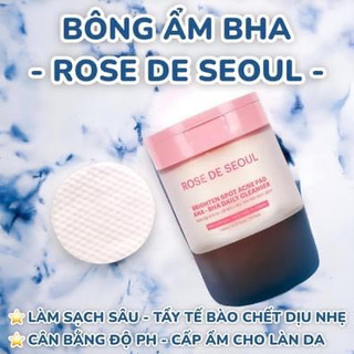 70 miếng/1 hộp Toner pad  Rose de Seoul giúp da trở nên mềm mịn, sáng hơn