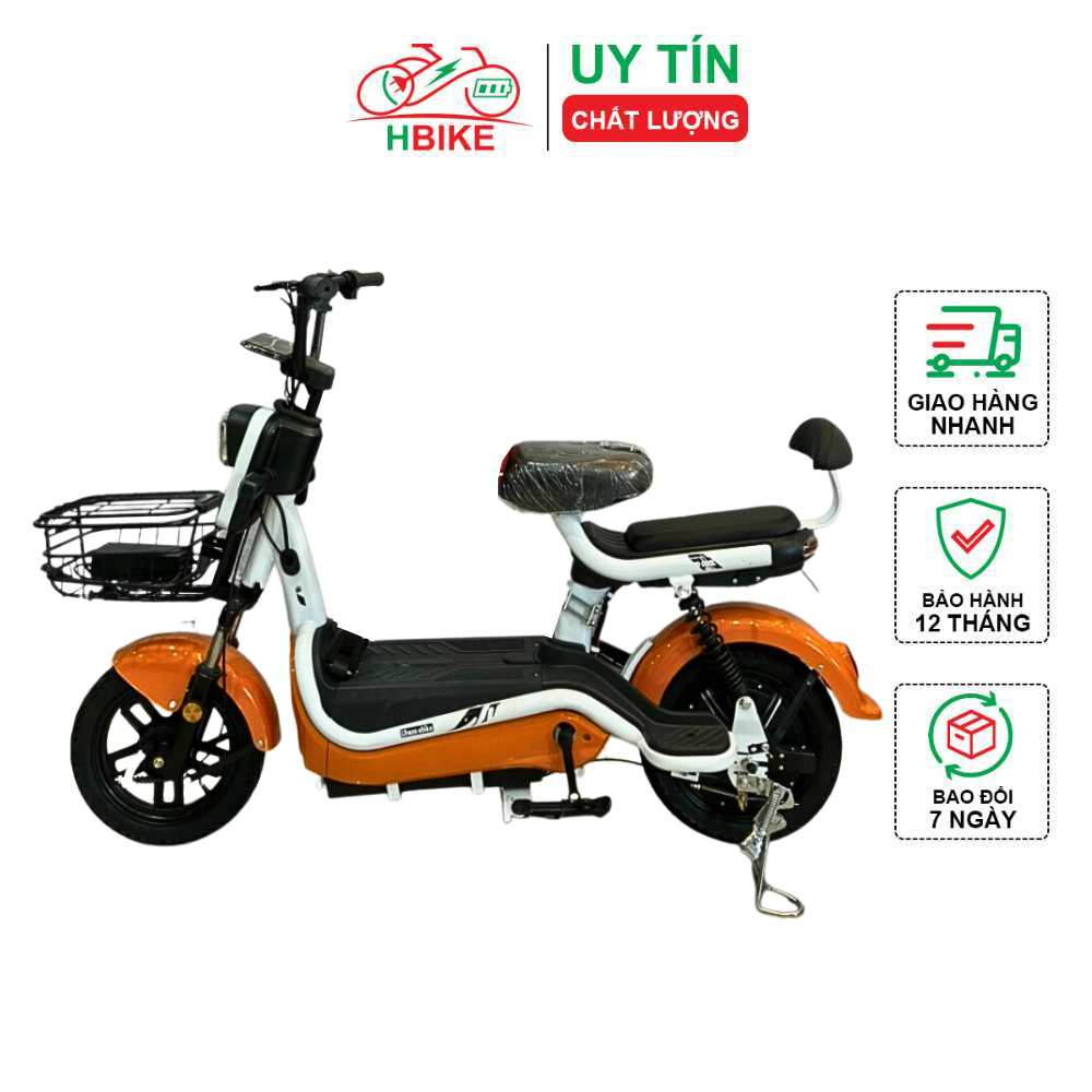 Xe đạp điện hotgirl New Beer X4 3 yên cho mẹ bé, xe điện học sinh H-BIKE và cho mọi lứa tuổi