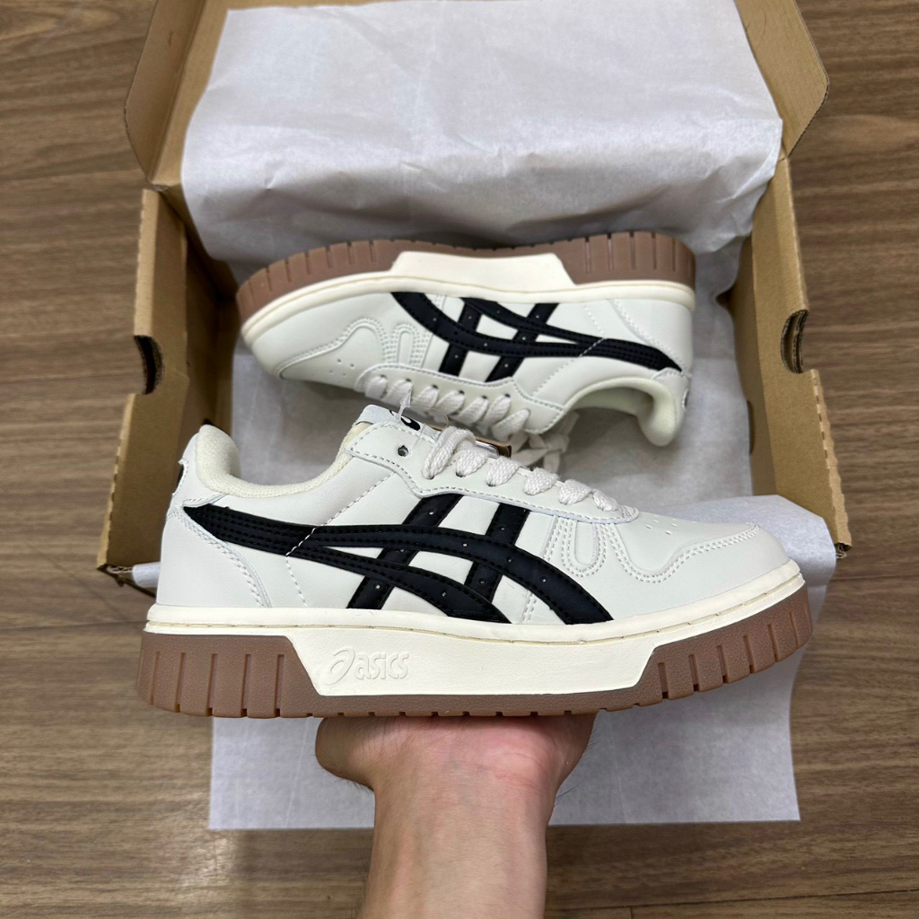 Giày Asics Court MZ Cream Black Gum mẫu mới nhất hót trend đủ size nam nữ full box bill | BigBuy360 - bigbuy360.vn