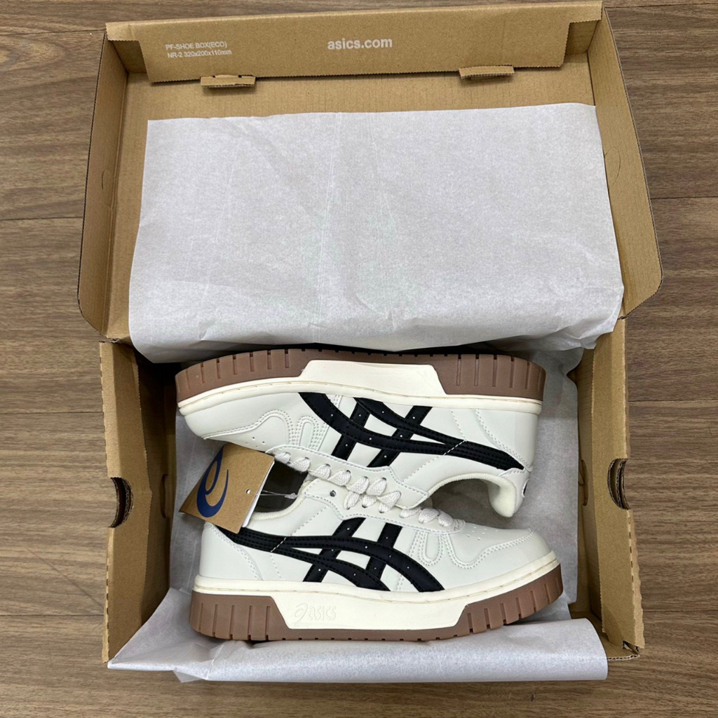 Giày Asics Court MZ Cream Black Gum mẫu mới nhất hót trend đủ size nam nữ full box bill | BigBuy360 - bigbuy360.vn