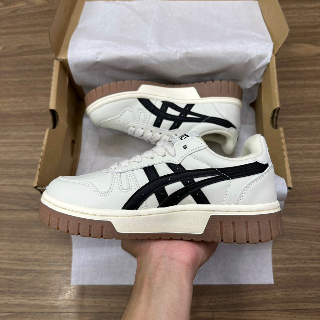 Giày Asics Court MZ Cream Black Gum mẫu mới nhất hót trend đủ size nam nữ full box bill | BigBuy360 - bigbuy360.vn