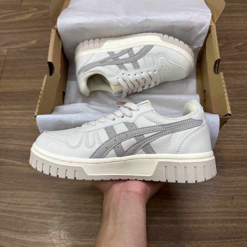 Giày Asics Court MZ Cream Black Gum mẫu mới nhất hót trend đủ size nam nữ full box bill | BigBuy360 - bigbuy360.vn
