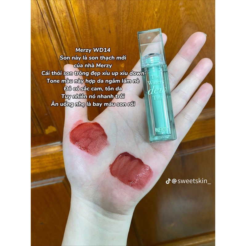Son Tint Bóng Merzy The Watery Dew Tint 4g