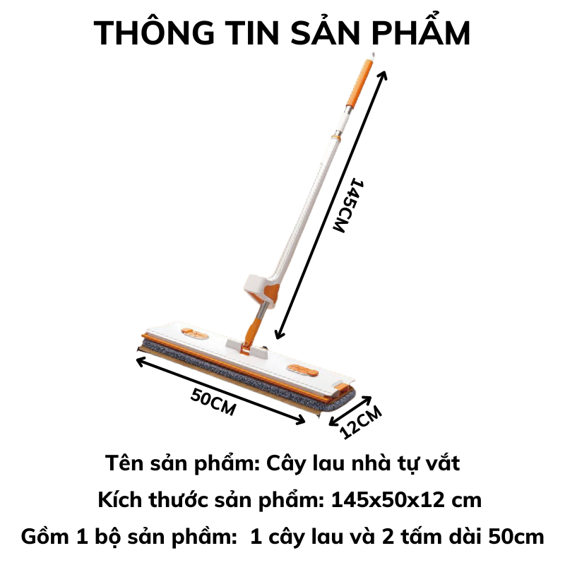 Cây Lau Nhà Nami Thiết Kế Mới Lau Siêu Sạch Chổi Xoay 360 Độ