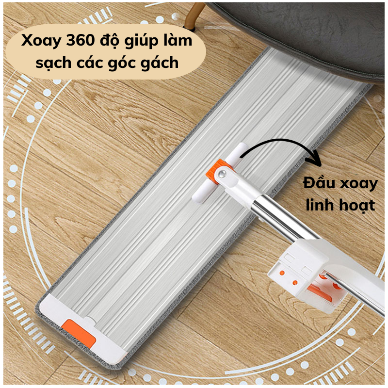 Cây Lau Nhà Nami Thiết Kế Mới Lau Siêu Sạch Chổi Xoay 360 Độ