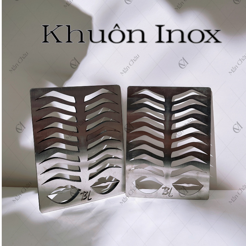 Khuôn Vẽ Mày Môi Trên Da Giả Inox - Mica