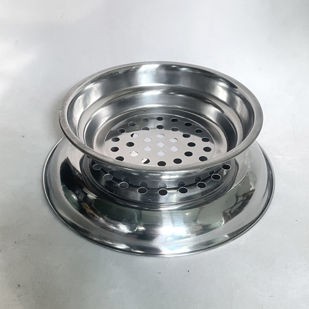 Dĩa hấp inox có chân | 2 size: 20CM & 24CM