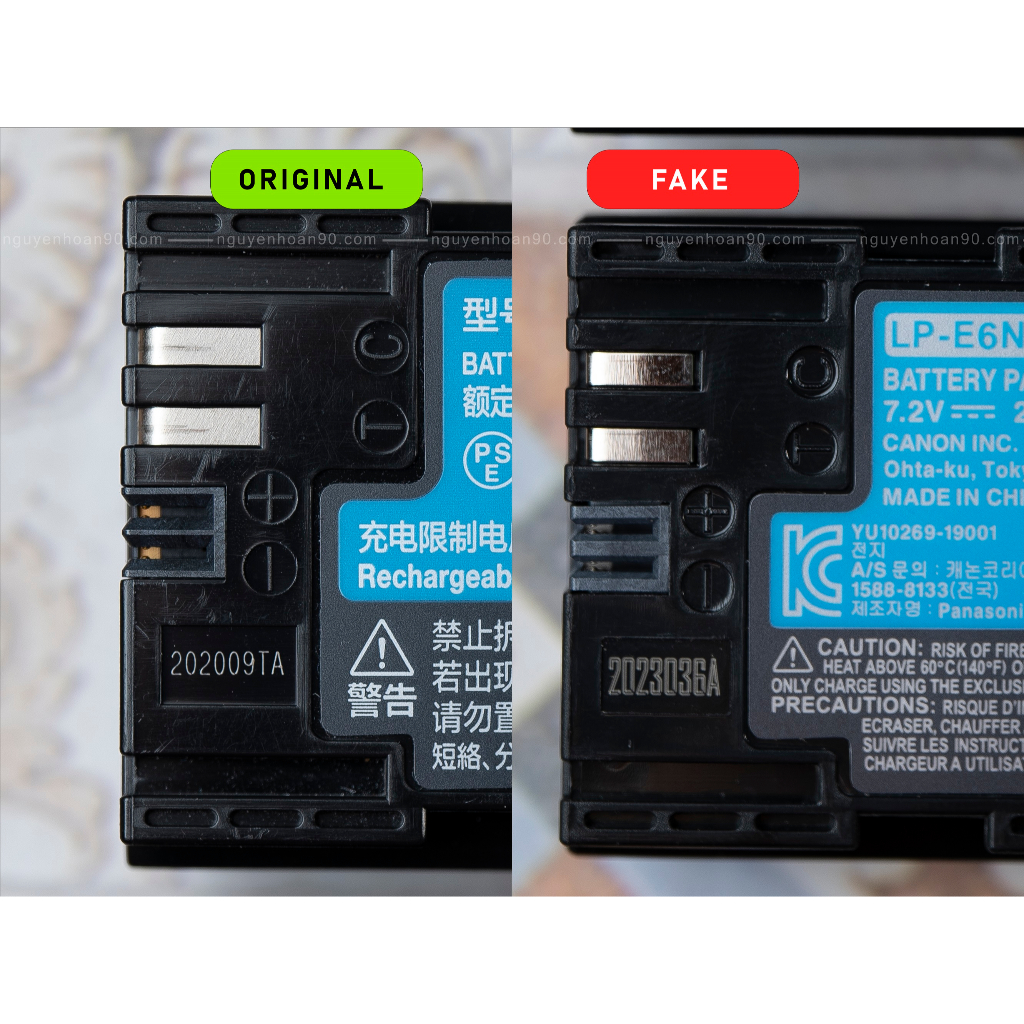 Pin canon LP-E6NH đã qua sử dụng, pin cho Canon R5, R6, R, 5D IV, 6D II, 6D, 5D3, 90D, 80D