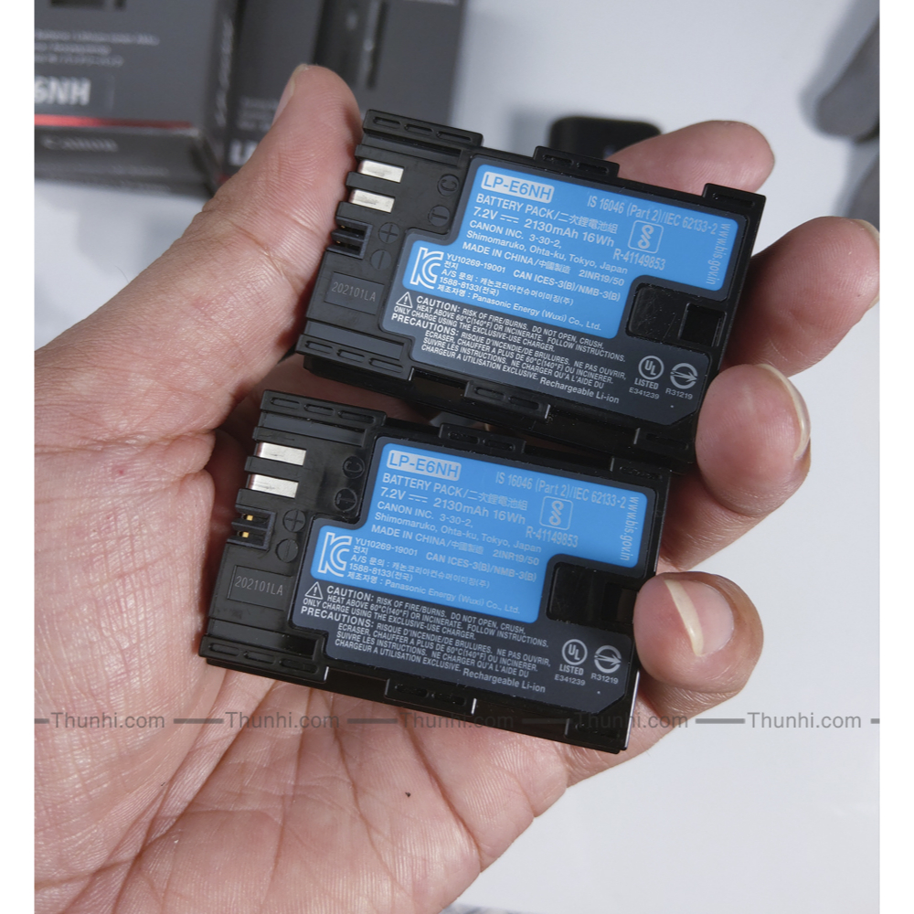 Pin canon LP-E6NH đã qua sử dụng, pin cho Canon R5, R6, R, 5D IV, 6D II, 6D, 5D3, 90D, 80D