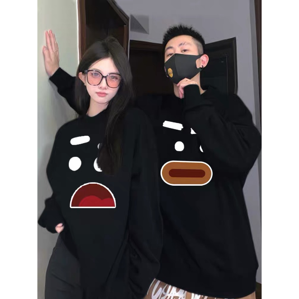 Áo sweater nữ tông màu basic thời trang Deliz nỉ chui đầu tay dài form rộng hàng Quảng Châu Devil Princess