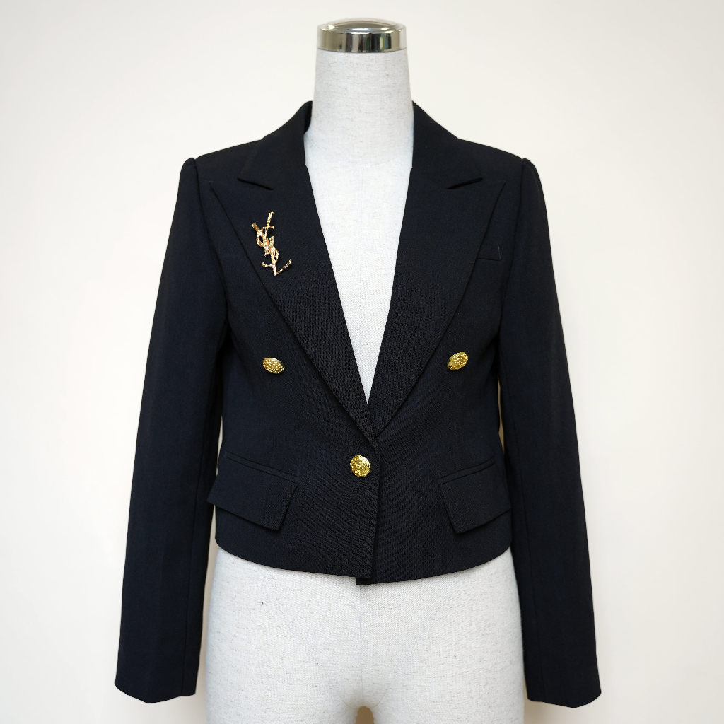 Áo vest nữ Vy Hoàng Nguyễn 80004 chất liệu trượt hàn  dáng ngắn kèm cài tag siêu sang chảnh