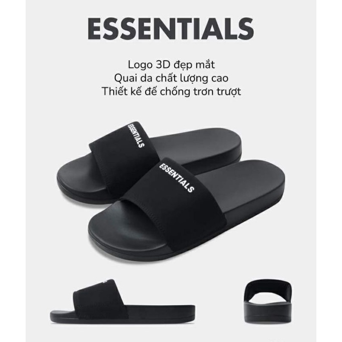 Dép Essentials quai ngang kiểu dáng phong cách Hàn Quốc đơn giản Big size 38-46 michi michi