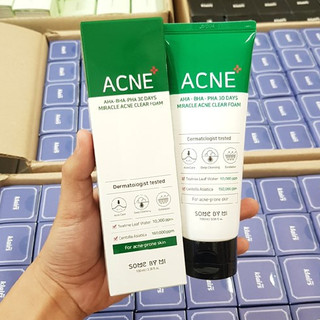 Sửa Rữa Mặt Some By Mi AHA BHA PHA 30 Days MIiracle Acne Clear Foam 100ml