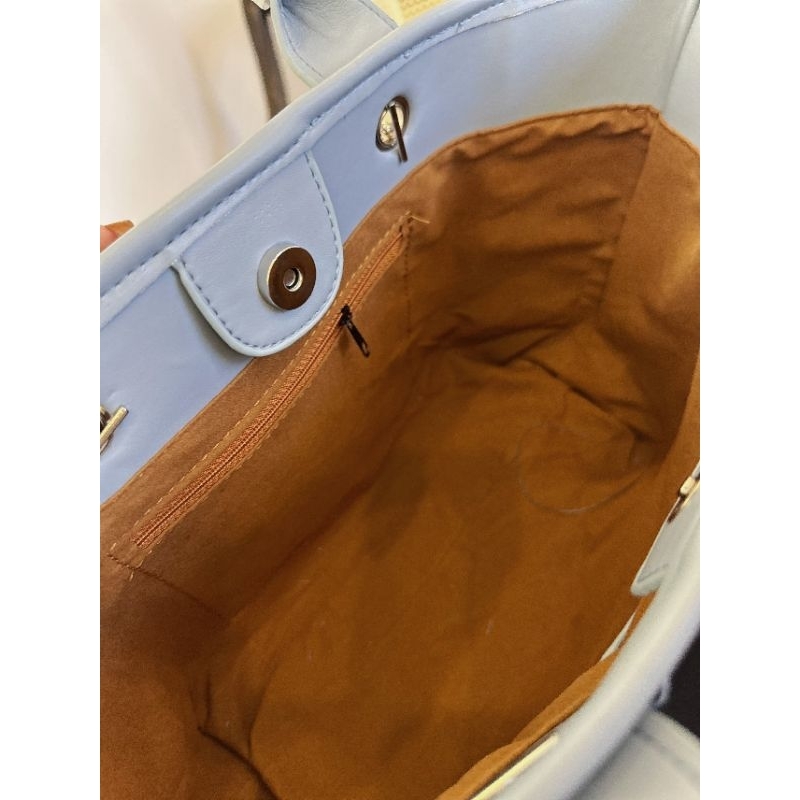 Túi tote hobo shopping xanh jean hoa trà hot hit 32cm