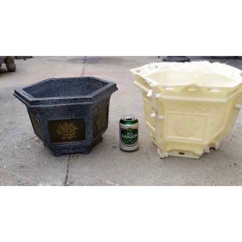 Khuôn chậu lục giác 30 mẫu hoa