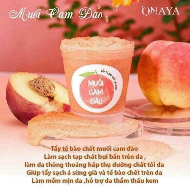 Muối cam đào tẩy tế bào chết Onaya