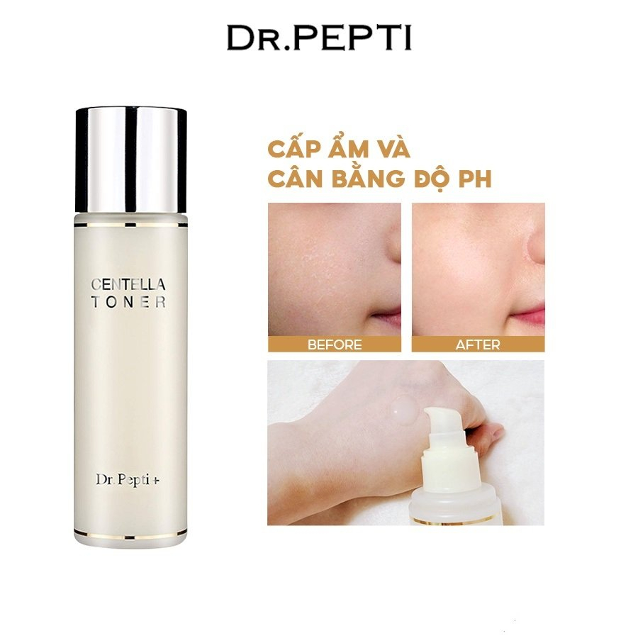 Nước Hoa Hồng Dưỡng Da Căng Bóng Dr.Pepti Centella Toner 180ml