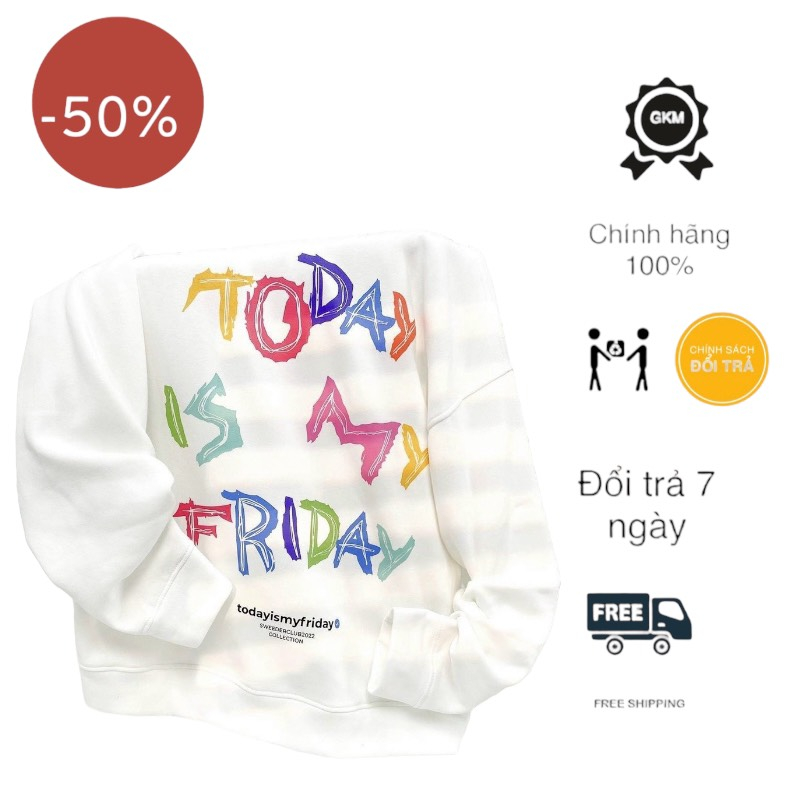 Áo Hoodie nam nữ Zip TODAY IS MY FRIDAY Form Rộng Vải Nỉ Bông Tay Dài Phong Cách bao đẹp tpp339 mới