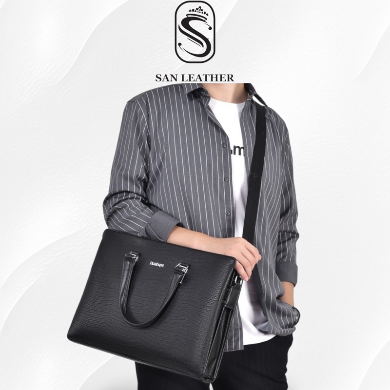 Cặp Da Công Sở Nam Nữ San Leather S09080