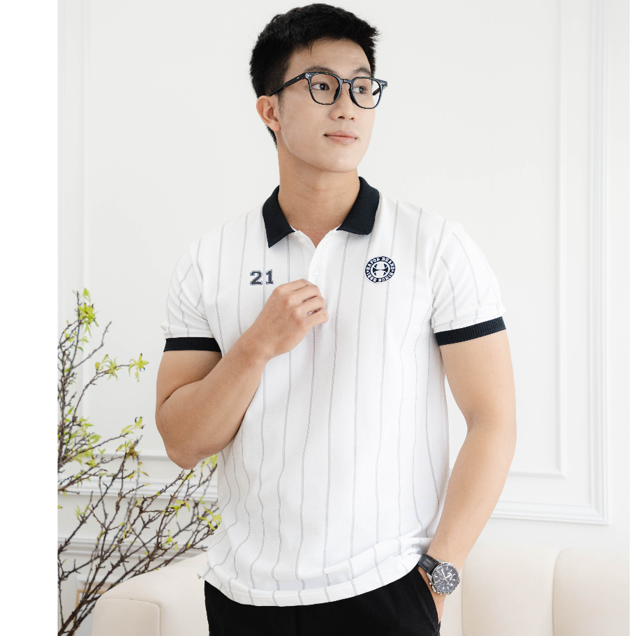 Áo polo nam HAFOS COBES vải Cotton dệt Waffle cao cấp