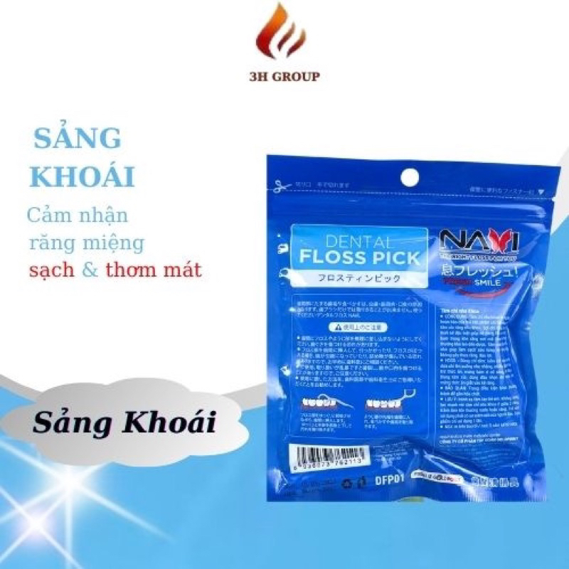 Tăm chỉ nha khoa Navi Chăm sóc răng miệng gói 80 Que