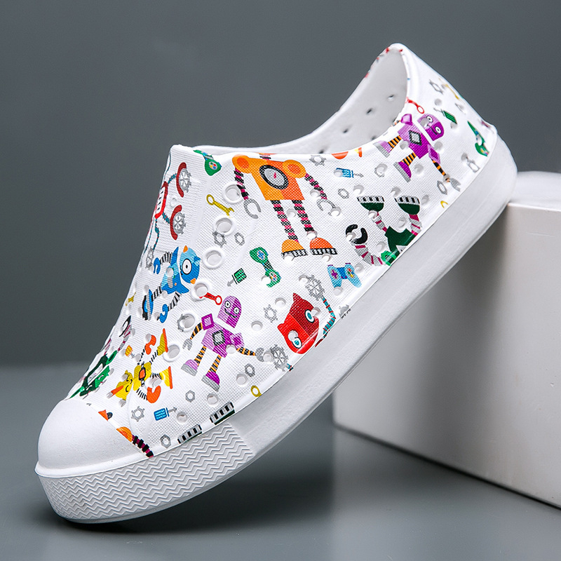 Giày NATIVE siêu nhẹ cho trẻ em đi học đi chơi đi mưa đi biển, tặng kèm ticker gắn giày