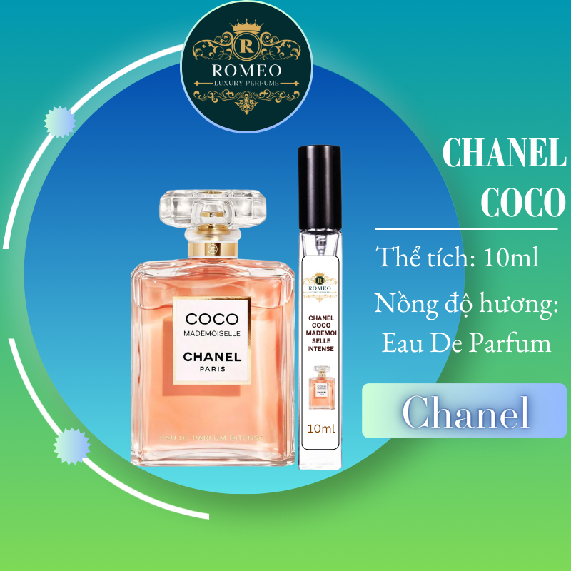 Nước hoa chiết Chanel Coco Mademoiselle Intense edp. Nước hoa nữ quyến rũ ngọt ngào lưu hương lâu.mẫu thử 10ml