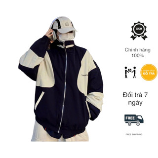 Áo khoác dù 2 lớp cắt xe phối màu tinh tế khác biệt GKM