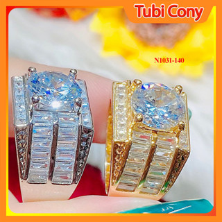  Nhẫn nam nữ xi kim or vàng cao cấp Tubi Cony N1031-140- Phong cách mạnh mẽ kiểu dáng hiện đại - Khẳng định bản lĩnh 