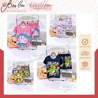 Đồ bộ mặc nhà thun cotton hoạt hình bé trai bé gái