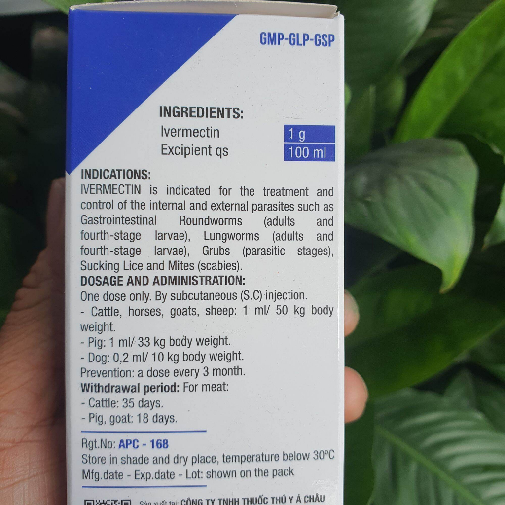 Invermectin hàm lượng cao 1% dùng trong thú y