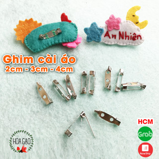 Ghim cài áo set 10-30-50 cái HOA GẠO GXA2 size 2cm 3cm 4cm làm bảng tên, huy hiệu handmade DIY