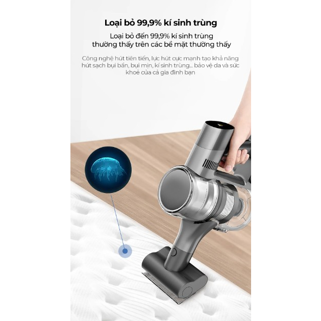 🔥Bảo hành 10 năm🔥Hút Bụi Cầm Tay Không Dây V-Series, Máy Hút Bụi Có Dây Cyclone Cực Mạnh Hút Siêu Mạnh