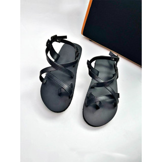 Xăng đan đế bằng nam nữ a101 đen size 34 đến 44