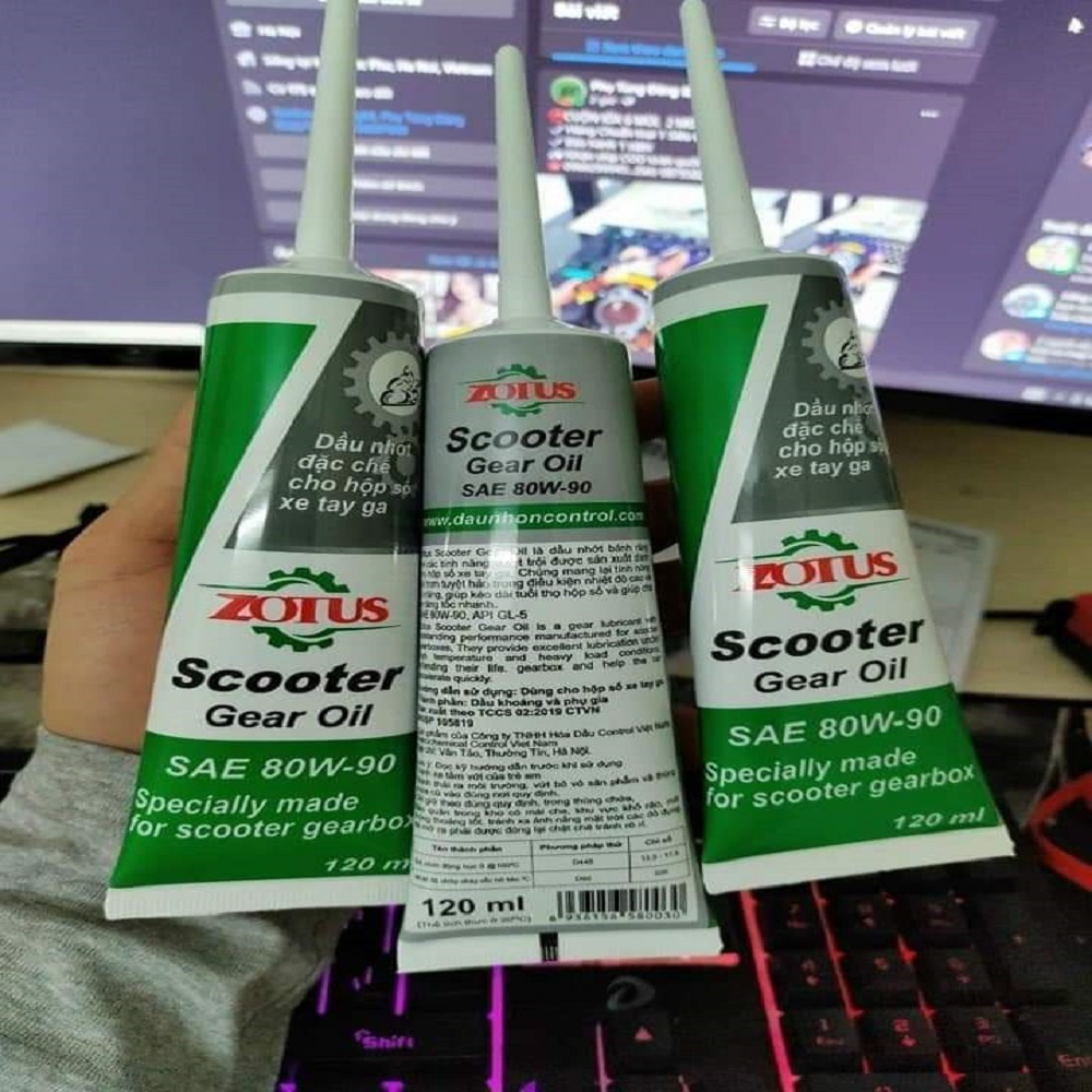 Dầu nhớt láp Castrol ZoTus dùng cho hộp số các dòng xe ga SH,LEAD,VISION,AB,... và các xe ga khác