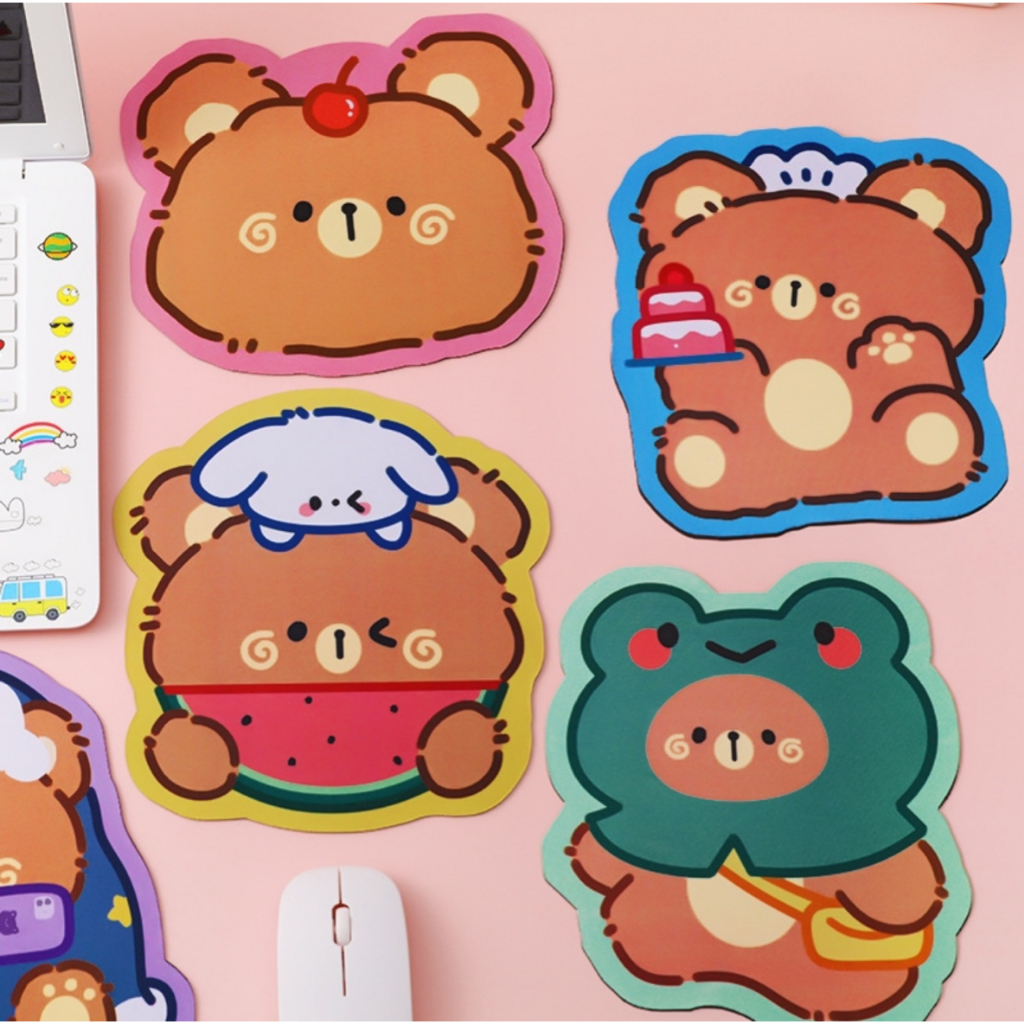 TẤM LÓT CHUỘT Miếng Lót Chuột Máy Tính Anime Gấu Dâu Cute Hình Con Mèo Dễ Thương ĐỒ DÙNG VĂN PHÒNG SIÊU ĐÁNG YÊU