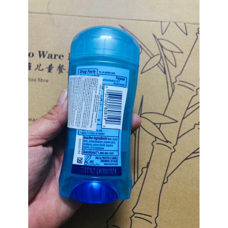 Gel Ngăn tiết mồ hôi và Khử mùi Secret 73g xuất xứ Mỹ