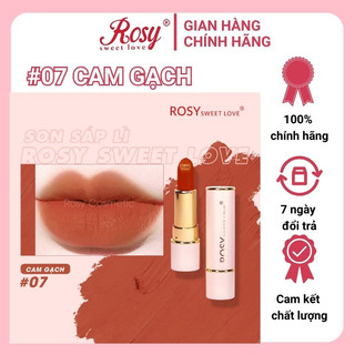  Son Sáp Rosy, Son Màu Cam Gạch, Son Lâu Trôi, Son Không Chì, Mềm Mịn Không Khô Môi