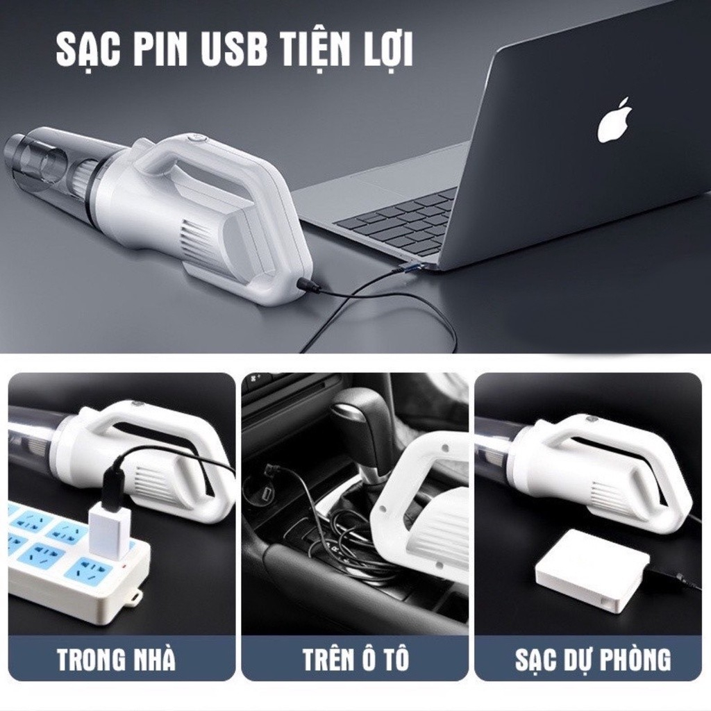 Máy hút bụi ô tô không dây Máy hút bụi không dây có thể sạc lại Kereta Máy hút bụi khô ướt cầm tay nhỏ