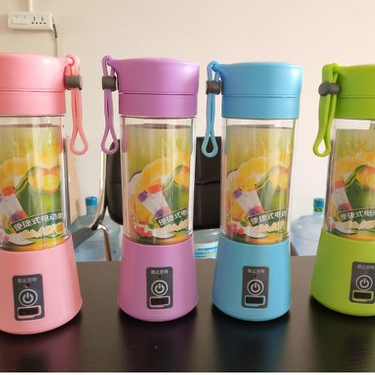 Máy Xay Sinh Tố Sạc Điện Cầm Tay 6 Lưỡi - Máy Xay Hoa Quả Mini Đa Năng