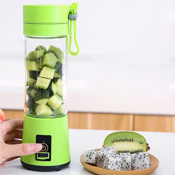 Máy Xay Sinh Tố Sạc Điện Cầm Tay 6 Lưỡi - Máy Xay Hoa Quả Mini Đa Năng