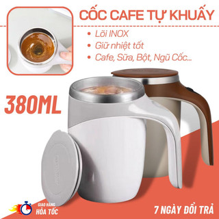 Cốc khuấy cà phê tự động thông minh, inox giữ nhiệt khuấy tự, ngũ cốc , trà , cafe ...tự động bằng một nút bấm, tiện lợi