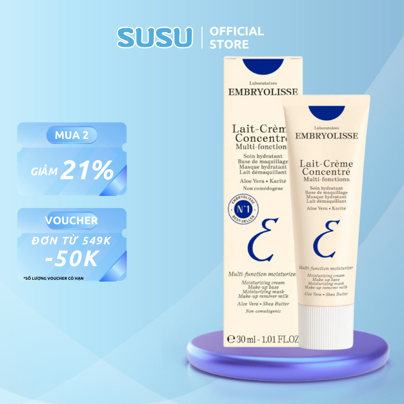 Kem dưỡng ẩm phục hồi da Embryolisse Lait Creme Concentré siêu dưỡng ẩm phục hồi da 30ml