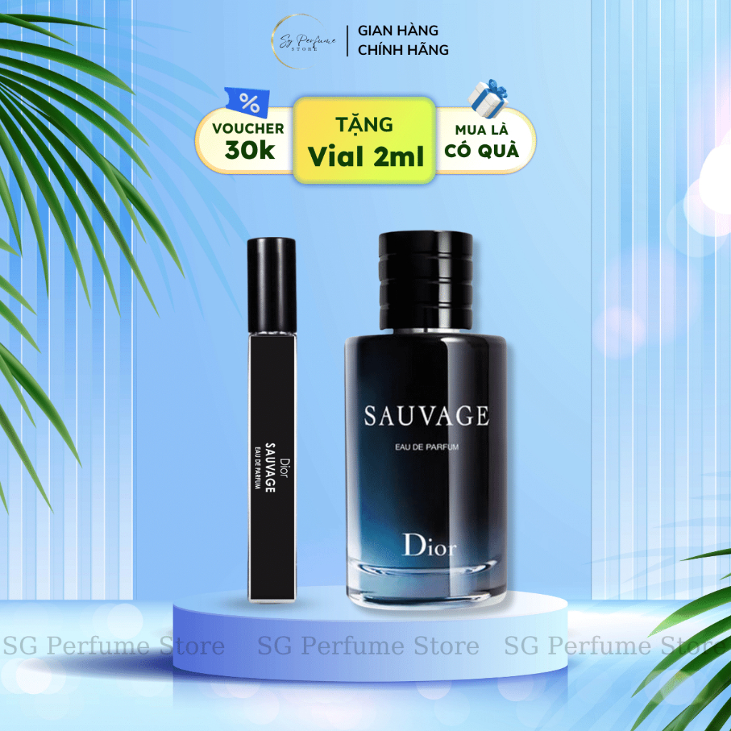 Nước hoa nam mini chiết D​ior Sauvage 10ml EDP chính hãng nam tính bám hương lâu - SG Perfume Authentic