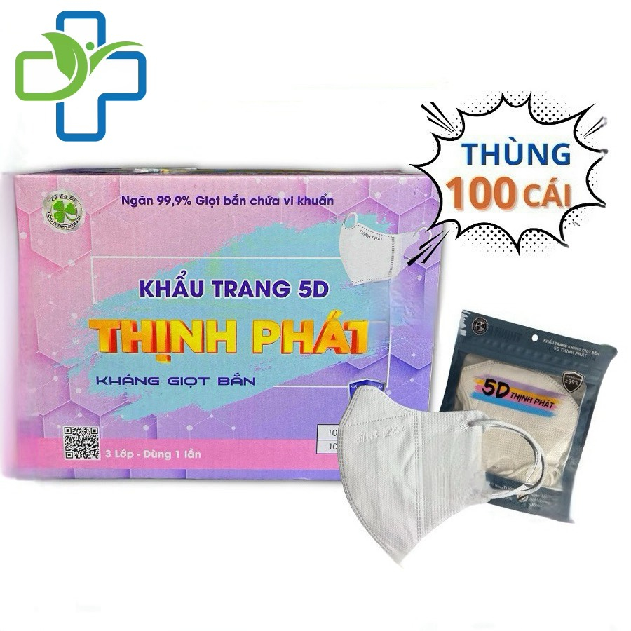 Thùng 200 Chiếc Khẩu Trang 5D Thịnh Phát Chính Hãng.