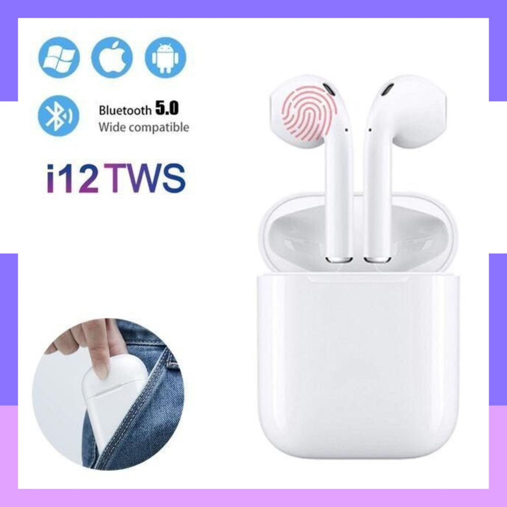Tai nghe Bluetooth Không Dây I12 cao cấp Full Chức Năng Cảm ứng cực nhạy dùng cho các dòng điện thoại