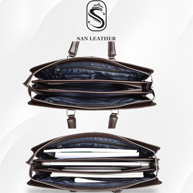 Cặp Da Công Sở Nam Nữ San Leather S09080