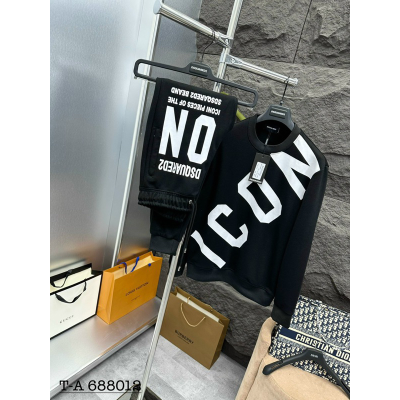 BỘ DSQ ICON CỔ TRÒN DÀI TAY