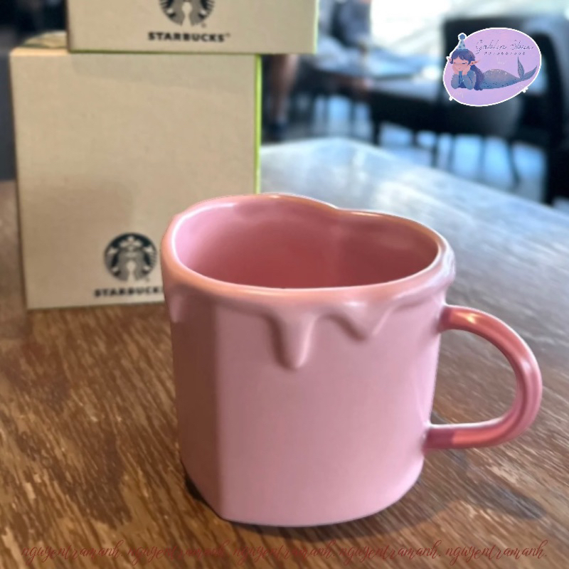STARBUCKS LY SỨ MELTED HEART VALENTINE DAY 12OZ