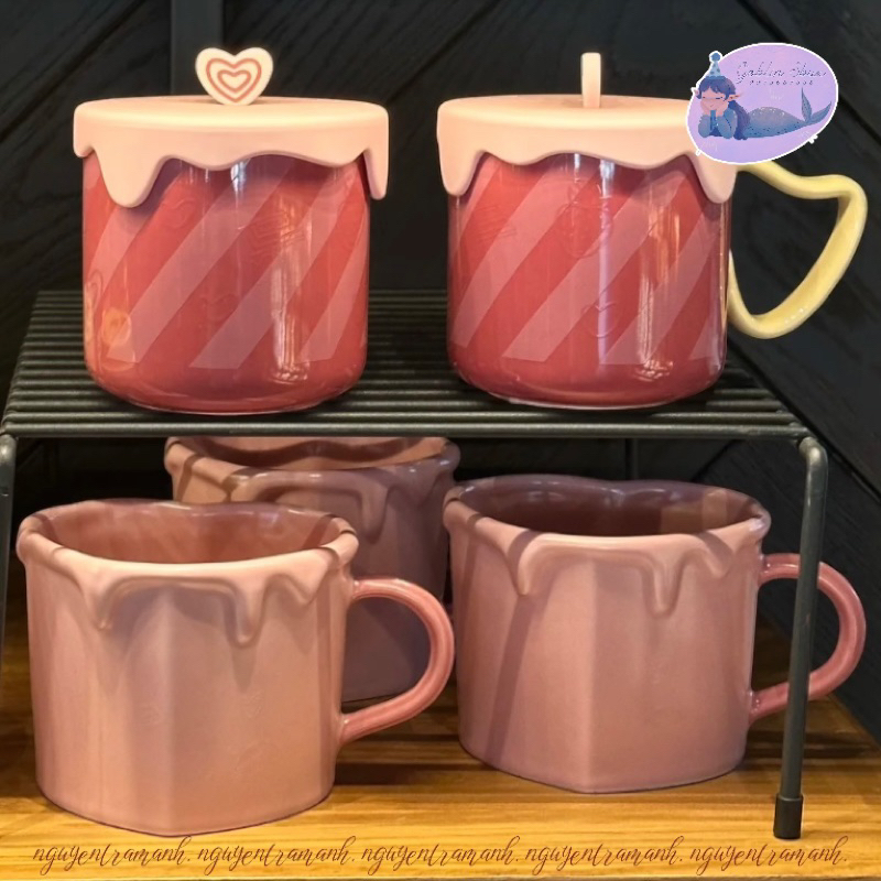 STARBUCKS LY SỨ MELTED HEART VALENTINE DAY 12OZ